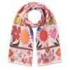 CODELLO Schal 61S0017 – Schal aus reiner Baumwolle mit Mustermix & BISOU‑Schriftzug