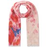 CODELLO Schal 61S0004 – Leichter Modal‑Baumwoll‑Schal mit Herz‑Print und „bonjour“-Schriftzug