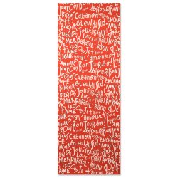 CODELLO Schal 61S0005 – Leichter Schal aus Modal‑Baumwoll‑Mischung mit französischen Schriftzügen