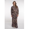 RINO&PELLE Damen Hose Darja Regular.70026 – Wide Leg Pants in Brown Zebra 42