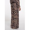 RINO&PELLE Damen Hose Darja Regular.70026 – Wide Leg Pants in Brown Zebra 44