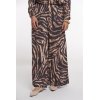 RINO&PELLE Damen Hose Darja Regular.70026 – Wide Leg Pants in Brown Zebra 44