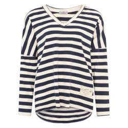 ZWILLINGSHERZ Damen Shirt 2014Alok‑19 – Gestreiftes...