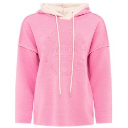 ZWILLINGSHERZ Doubleface Hoodie 2021‑45467_880_898.0_02 „Positive Mind“ Kapuzenpullover in Rosa/Beige S/M