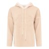 ZWILLINGSHERZ Damen Hoodie 2021‑45467‑880‑897 – Doubleface Hoodie ohne Fleece mit „Positive Mind“ Stick in Beige