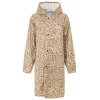 ZWILLINGSHERZ Regenmantel 4616AAA‑029 – Leopard‑Print Regenjacke mit Kapuze & Druckknöpfen