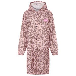 ZWILLINGSHERZ Regenmantel 4616AAA-009 – Leopard‑Print Regenjacke mit Kapuze & Druckknöpfen