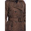 RINO&PELLE Damen Mantel Era.7002621 – Zweireihiger Mantel im Leoparden‑Design 38