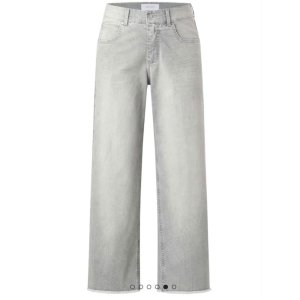 ANGELS Damen Jeans Linn Boho 332‑660626‑14758 – Wide Leg Jeans in Hellgrau