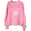 YIPPIE HIPPIE Damen Sweat‑Jacke S52‑811 – Kapuzen‑Zipjacke in Pink mit „SUMMER VIBES“ Rückenprint