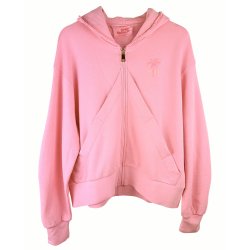 YIPPIE HIPPIE Damen Sweat‑Jacke S52‑811 – Kapuzen‑Zipjacke in Pink mit „SUMMER VIBES“ Rückenprint L
