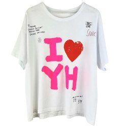 YIPPIE HIPPIE Damen T‑Shirt S52‑554 – Weißes...
