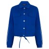 RED BUTTON Damen Jacke SRB4756 – Juno Jacket Punta in Royalblau mit Piping‑Details