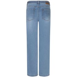 RED BUTTON Damen Jeans SRB4766 – Colette & Belt Light Blue, High Rise, Straight Leg 42