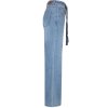 RED BUTTON Damen Jeans SRB4766 – Colette & Belt Light Blue, High Rise, Straight Leg 42
