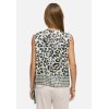 CATNOIR Damen Top 262‑2925‑2 – Ärmelloses Viskose‑Top mit Leo‑Print & geknotetem Saumdetail 38
