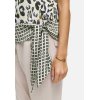 CATNOIR Damen Top 262‑2925‑2 – Ärmelloses Viskose‑Top mit Leo‑Print & geknotetem Saumdetail 42
