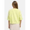 CATNOIR Damen Sweatshirt 262‑6745‑1 – Cropped Summer‑Sweat in Lime mit 3D‑„STUDIO PARIS“ Stick