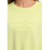 CATNOIR Damen Sweatshirt 262‑6745‑1 – Cropped Summer‑Sweat in Lime mit 3D‑„STUDIO PARIS“ Stick