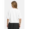 CATNOIR Damen Sweatshirt 262‑6745‑1 – Cropped Summer‑Sweat in Weiß mit 3D‑„STUDIO PARIS“ Stick 42