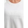 CATNOIR Damen Sweatshirt 262‑6745‑1 – Cropped Summer‑Sweat in Weiß mit 3D‑„STUDIO PARIS“ Stick 42