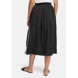 CATNOIR Damen Midirock 262‑5510‑1 – Sportlicher Nylon‑Midirock mit NOIR‑Tunnelzug & Seitenstreifen 36