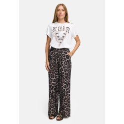 CATNOIR Damen Hose 262‑4073‑2 – Weit geschnittene Sommerhose im Leo‑Print aus Viskose‑Polyamid‑Mix 44
