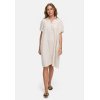 CATNOIR Damen Kleid 262‑3183‑2 – Hemdblusenkleid in Offwhite mit kontrastierendem Leo‑Rückenpanel 42