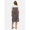 CATNOIR Damen Kleid 262‑3183‑2 – Hemdblusenkleid in Offwhite mit kontrastierendem Leo‑Rückenpanel 44