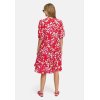 CATNOIR Damen Kleid 262‑3191‑2 – Sommerkleid aus Viskose‑Mix mit pink‑rotem Print & V‑Ausschnitt