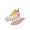 CRICKIT Damen Sneaker REBEKA – High‑Top Sneaker in Weiß/Pink mit Neon‑Details