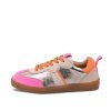 CRICKIT Damen Sneaker RONJA – Leder‑Sneaker in Silber/Pink mit Orange‑Details