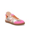CRICKIT Damen Sneaker RONJA – Leder‑Sneaker in Silber/Pink mit Orange‑Details