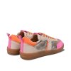 CRICKIT Damen Sneaker RONJA – Leder‑Sneaker in Silber/Pink mit Orange‑Details 39