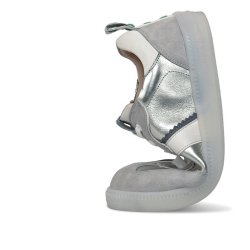 CRICKIT Damen Sneaker RONJA – Metallic Leder‑Sneaker in Silber/Grau 38