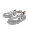 CRICKIT Damen Sneaker RONJA – Metallic Leder‑Sneaker in Silber/Grau 40