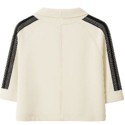 SANI BLU Damen Shirt 9097‑02 – Weißes Sweatshirt mit halbem Arm & modernem Print