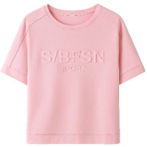 SANI BLU Damen T‑Shirt 9125‑903 – Candyfarbenes T‑Shirt mit 3‑D Frontdruck