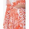 SPORTALM Damen Kleid 550313 – Midi-Kleid mit Palmen-Print in Orange & Weiß