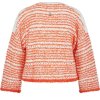 SPORTALM Damen Jacke 450271 – Strickjacke in Orange‑Weiß mit Strukturmuster 42