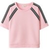 SANI BLU Damen Sweater 9009 – Kurzarm-Sweater in Candy mit Streifendetails 38