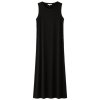 SANI BLU Damen Kleid 9100 – Ärmelloses Jersey‑Maxikleid in Schwarz 38