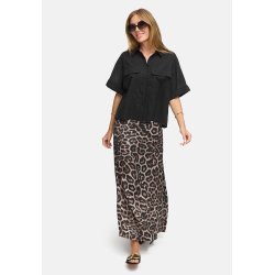 CATNOIR Damen Bluse 262‑2903‑1 – Kurzarm Cotton‑Voile Bluse in Schwarz 38
