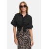 CATNOIR Damen Bluse 262‑2903‑1 – Kurzarm Cotton‑Voile Bluse in Schwarz 38
