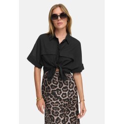 CATNOIR Damen Bluse 262‑2903‑1 – Kurzarm Cotton‑Voile Bluse in Schwarz 40