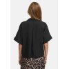 CATNOIR Damen Bluse 262‑2903‑1 – Kurzarm Cotton‑Voile Bluse in Schwarz 40