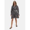 CATNOIR Damen Kleid 262‑3062‑2 – Leichtes Cotton‑Voile Kleid im Leo‑Print mit Gürtel 40