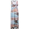 SPORTALM Damen Maxikleid 550302 – Sommerkleid mit Palmen- & Surfboard-Print 42