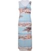 SPORTALM Damen Maxikleid 550302 – Sommerkleid mit Palmen- & Surfboard-Print 42
