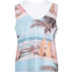 SPORTALM Damen Top 2-teilig 250370 – Ärmelloses Mesh-Sommertop mit Surfboard-Print 40